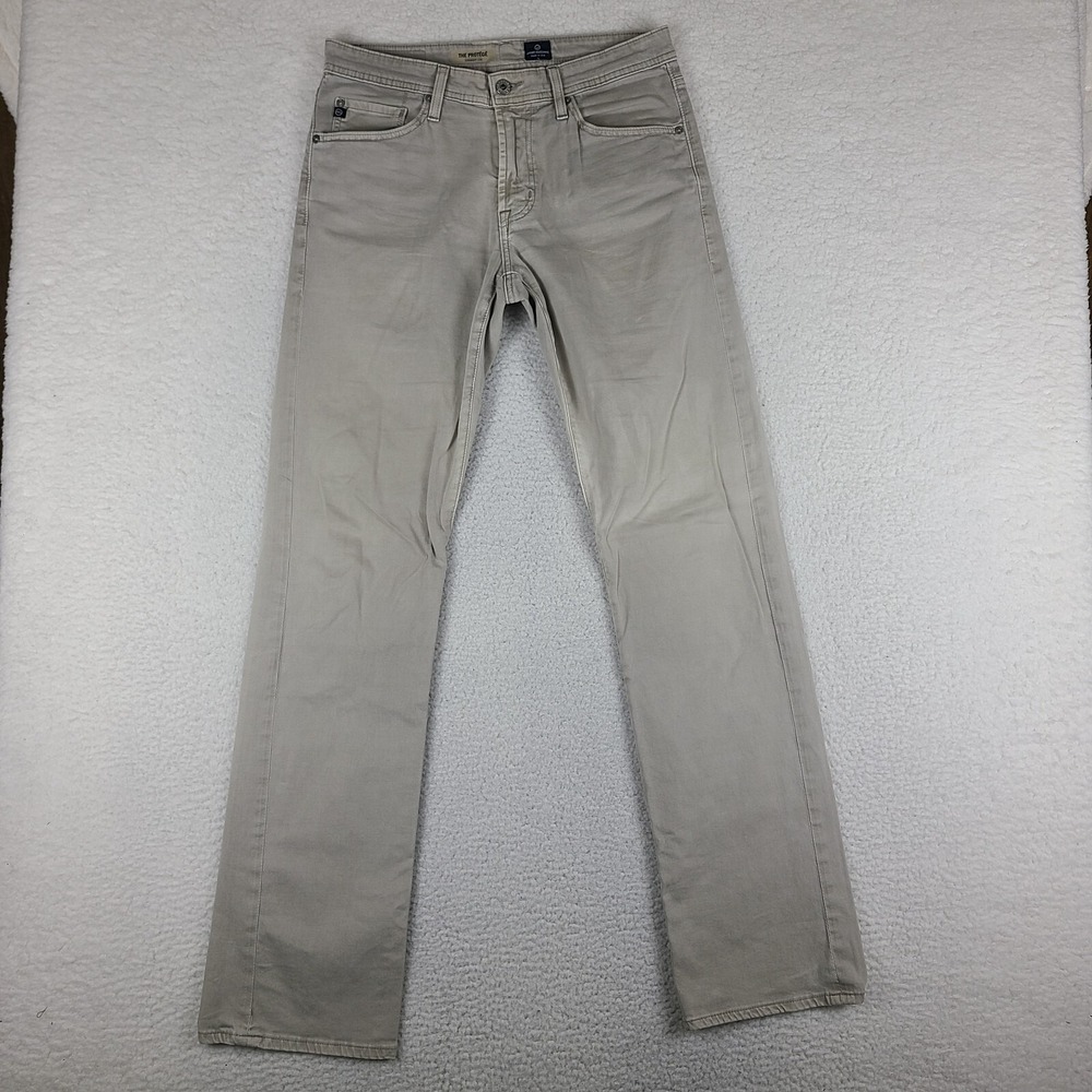 AG Adriano Goldschmied Pants Mens 31x34 Beige The Protege Straight Leg Chino